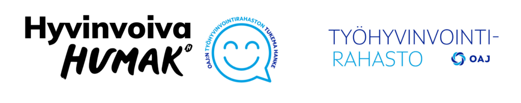 Hyvinvoiva Humak-hankkeen logo. OAJ:n työhyvinvointirahaston tukema hanke.